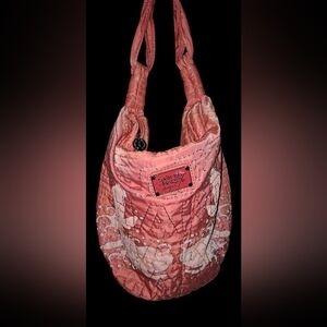 Shoulder Hobo Bag - Don Ed Hardy - Orange - Koi Fish- Large